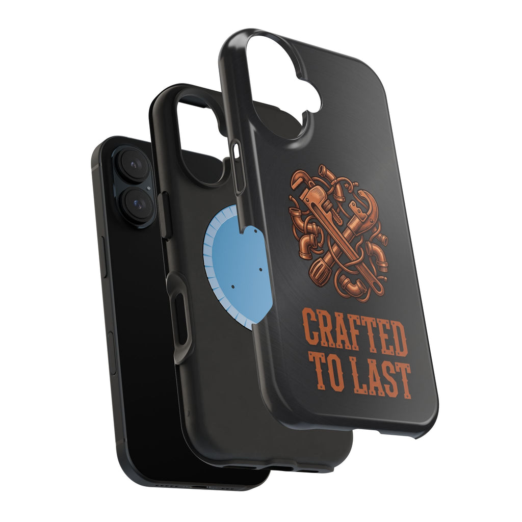 Crafted to Last Phone Case — Crossed Wrenches Wireless Charging Cover