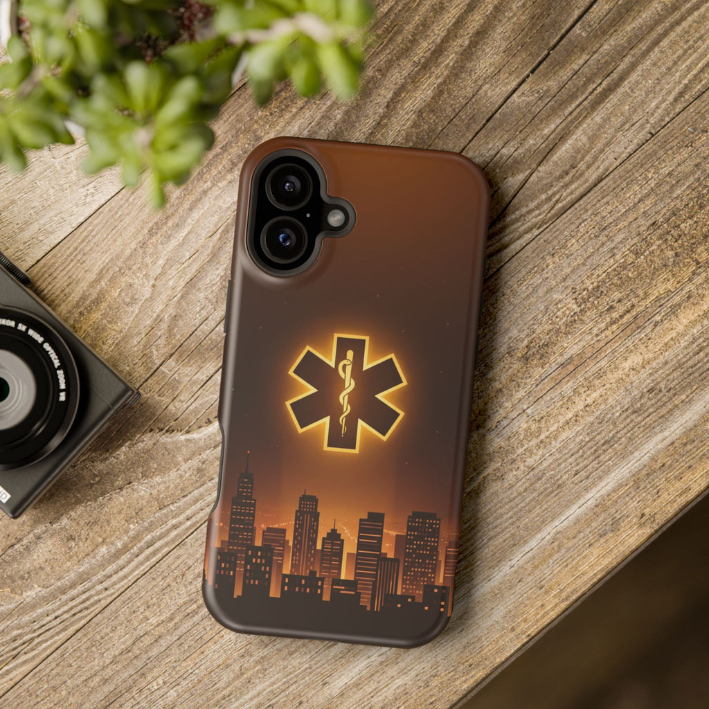 Paramedic/EMT Skyline Phone Case — Magnetic Wireless Charging Cover
