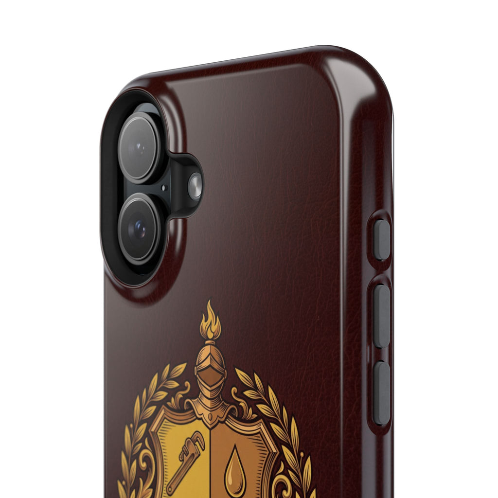 Plumber Crest Phone Case — Heraldic Shield Wireless Charging Cover