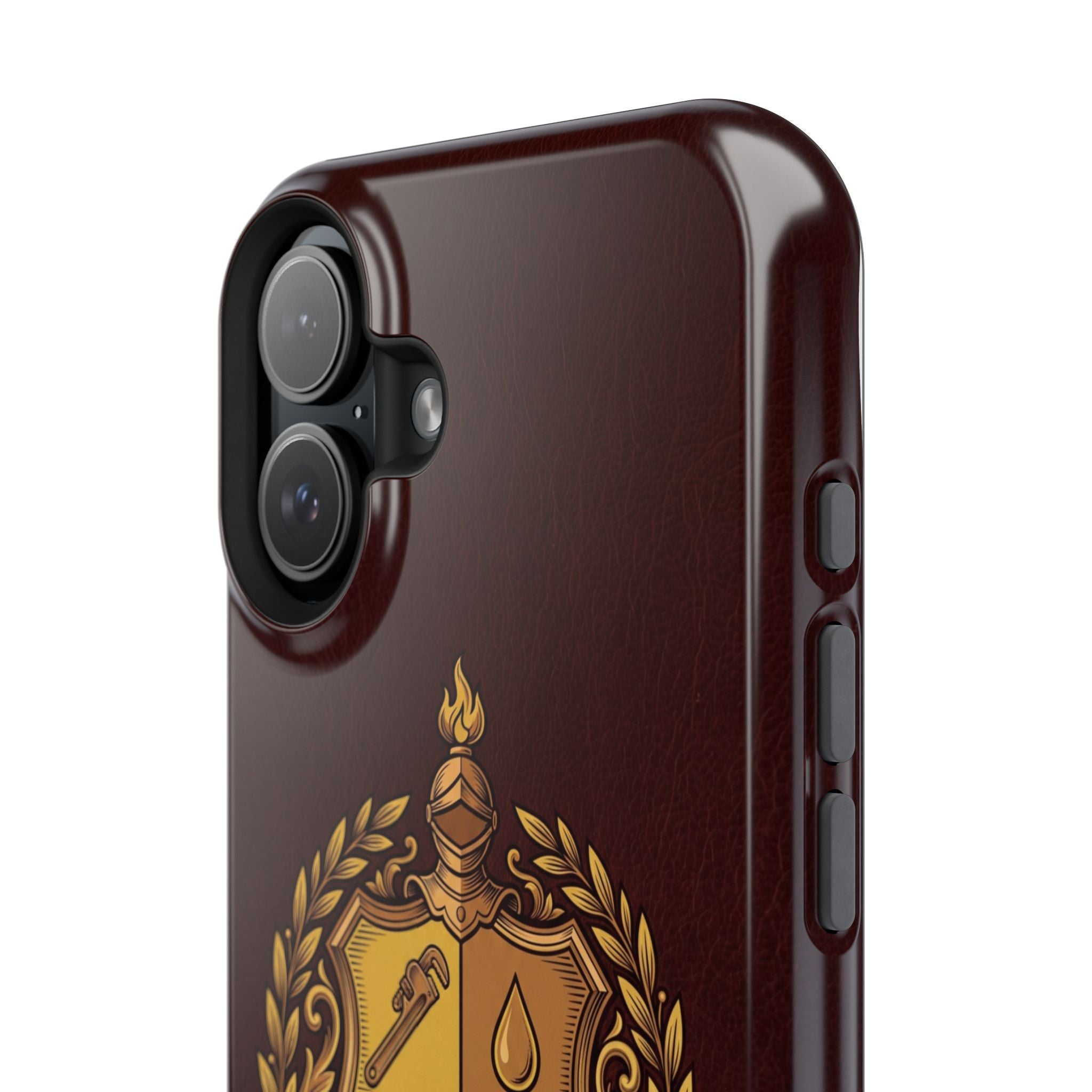 Plumber Crest Phone Case — Heraldic Shield Wireless Charging Cover