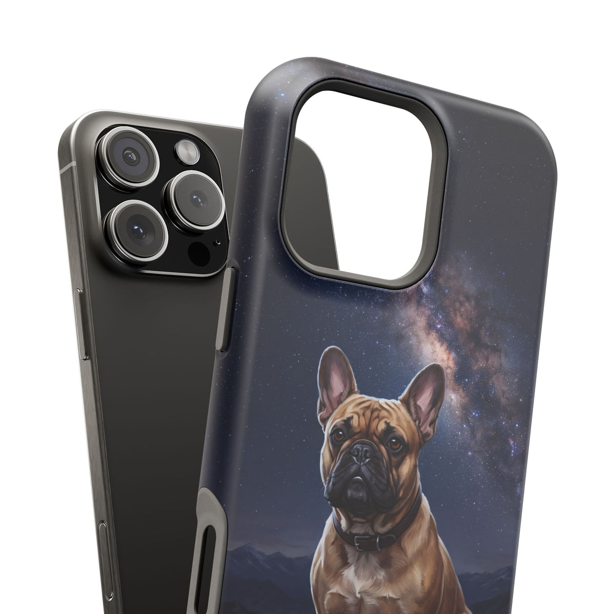 Personalized French Bulldog Starry Night Sky Phone Case — Wireless Charging Cover