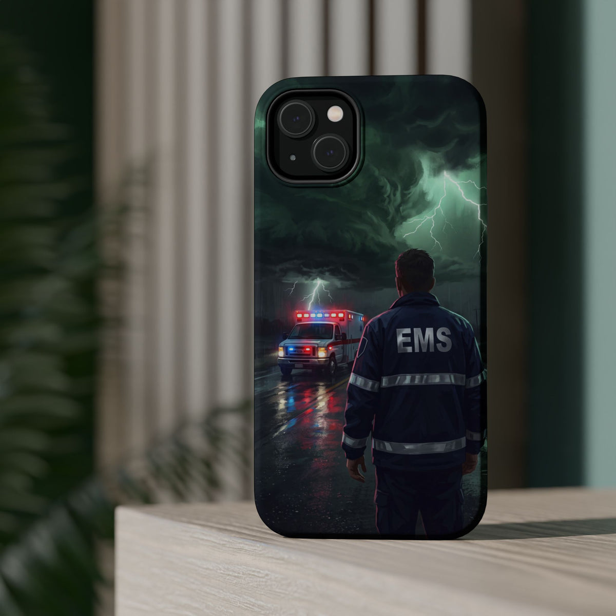 EMS Green Storm City Phone Case — Magnetic Wireless Charging Cover