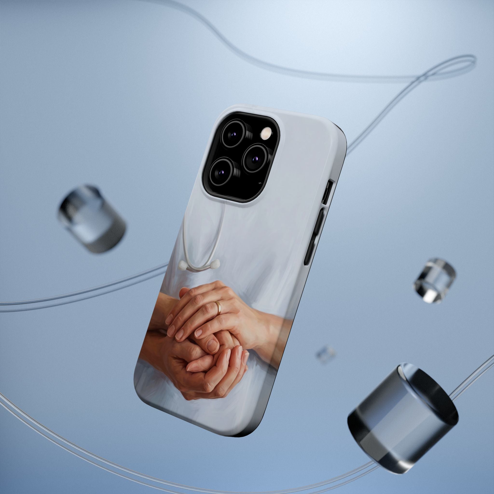 Impact-Resistant Phone Case — Caring Hands Wireless Charging Cover