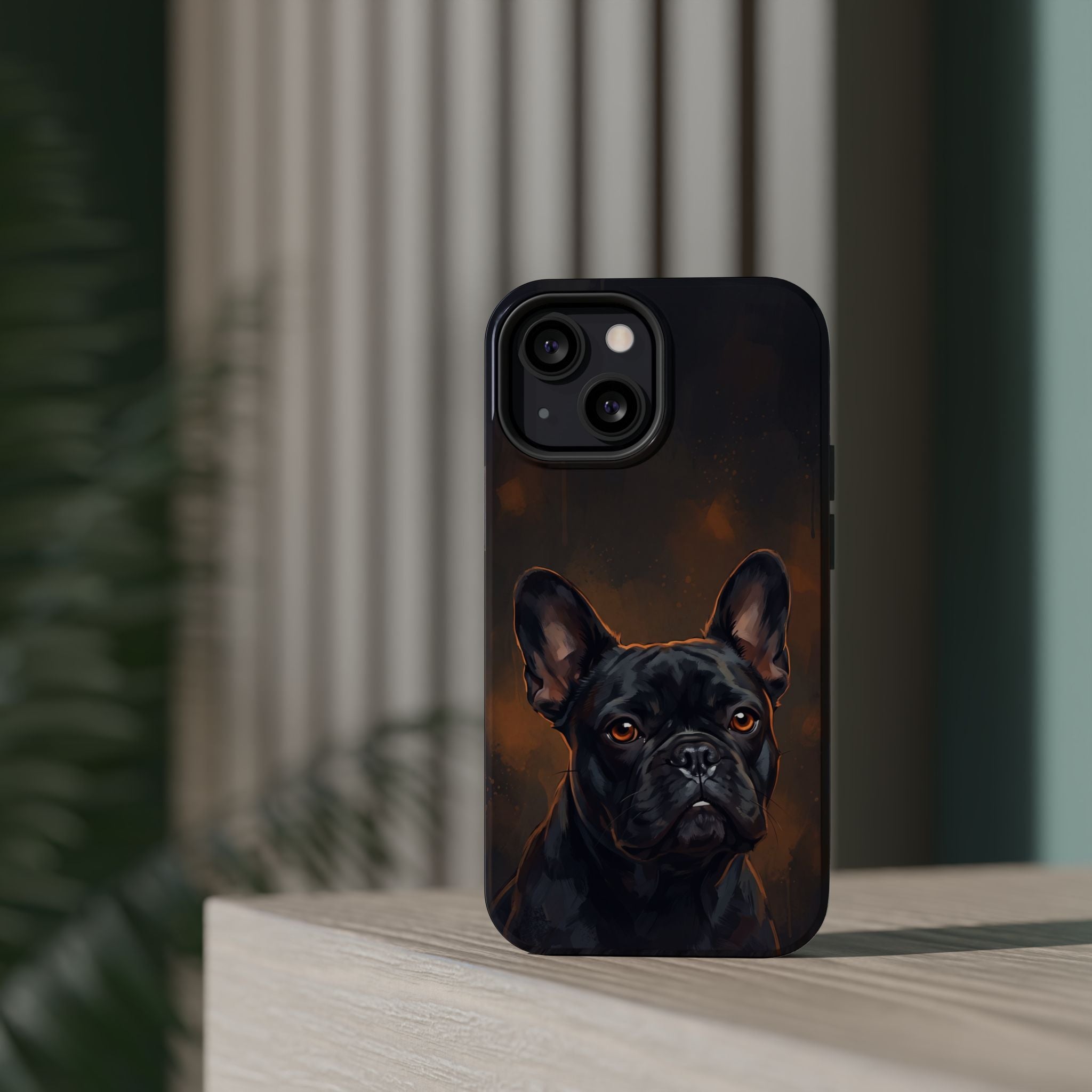 French Bulldog Portrait Phone Case — Impact-Resistant Wireless Charging Cover