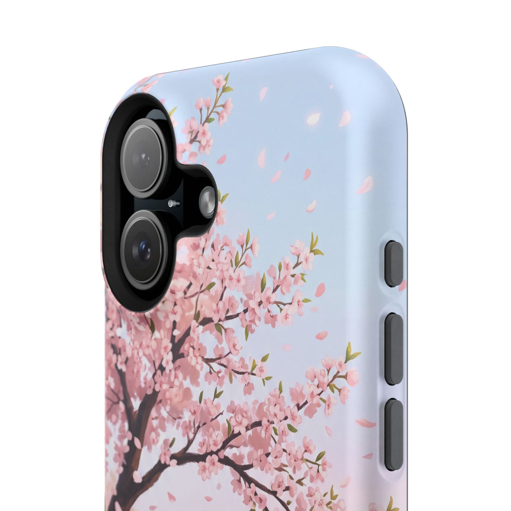 Personalized Dachshund Cherry Blossom Phone Case — Wireless Charging Cover