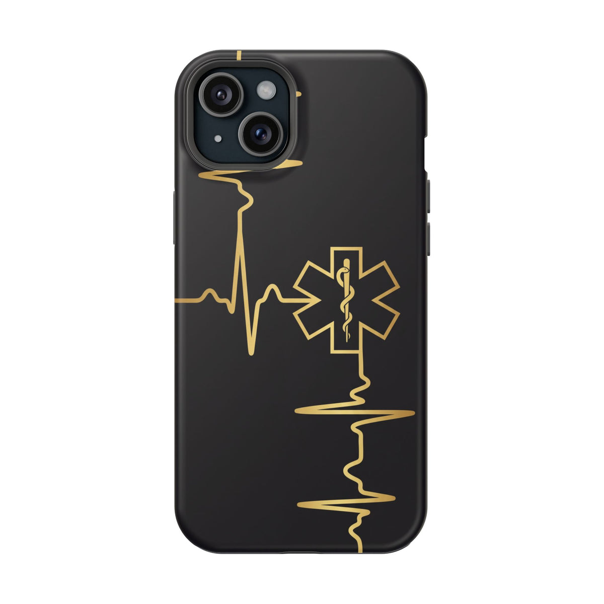 Paramedic/EMT Heartbeat Line Phone Case — Magnetic Wireless Charging Cover