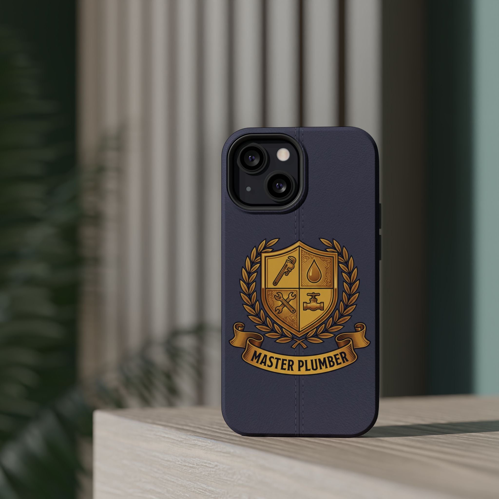 Master Plumber Crest Phone Case — Heraldic Shield Wireless Charging Cover