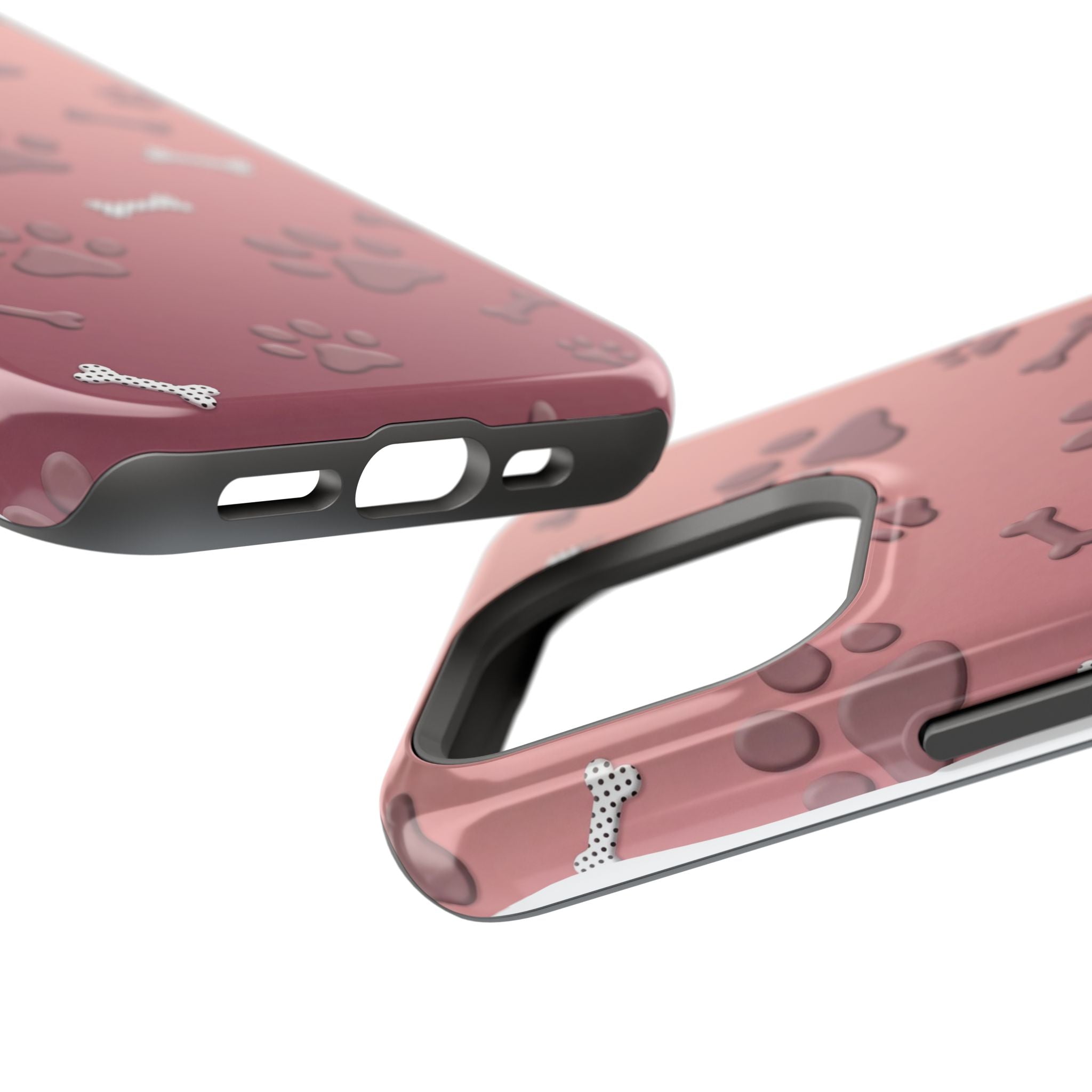 Paws & Bones Phone Case — Impact-Resistant Wireless Charging Cover