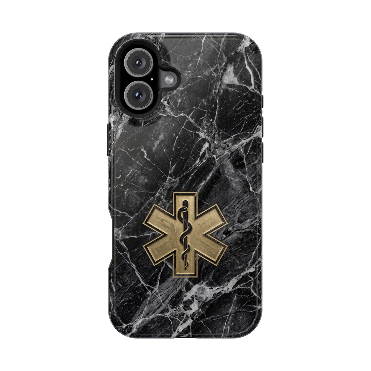 Paramedic/EMT Marble Phone Case — Magnetic Wireless Charging Cover