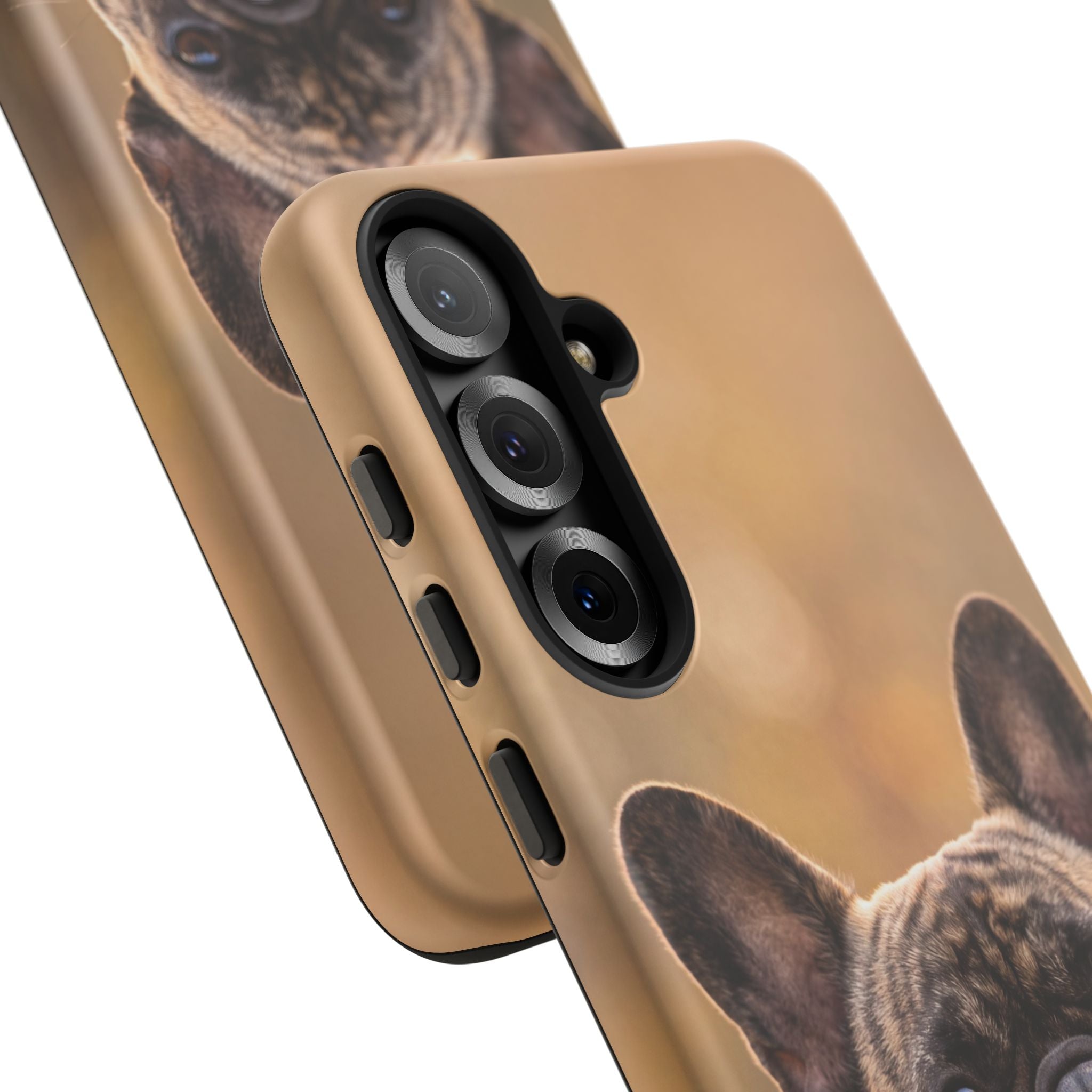 French Bulldog Portrait Phone Case | Realistic Brindle Frenchie Photo Case | iPhone & Samsung