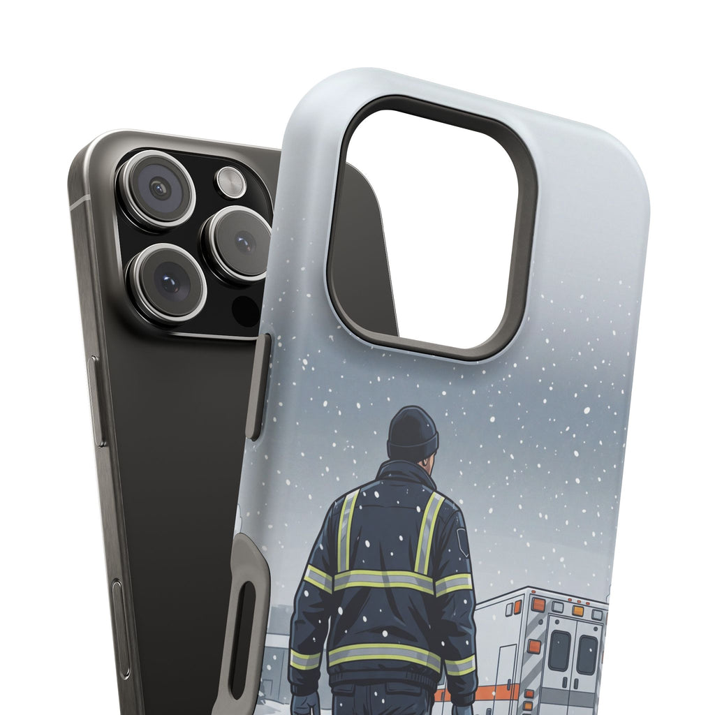Bold Paramedic/EMT Portrait Phone Case — Magnetic Wireless Charging Cover