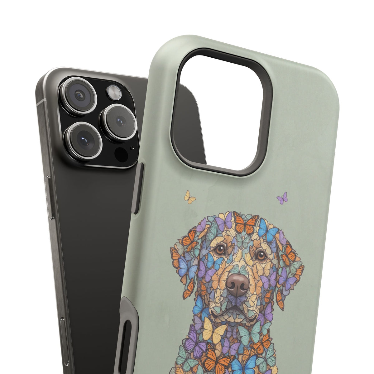 Personalized Butterfly Labrador Phone Case — Tough Magnetic Case with Wireless Charging