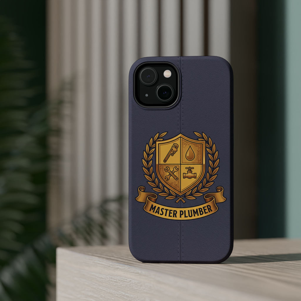 Master Plumber Crest Phone Case — Heraldic Shield Wireless Charging Cover