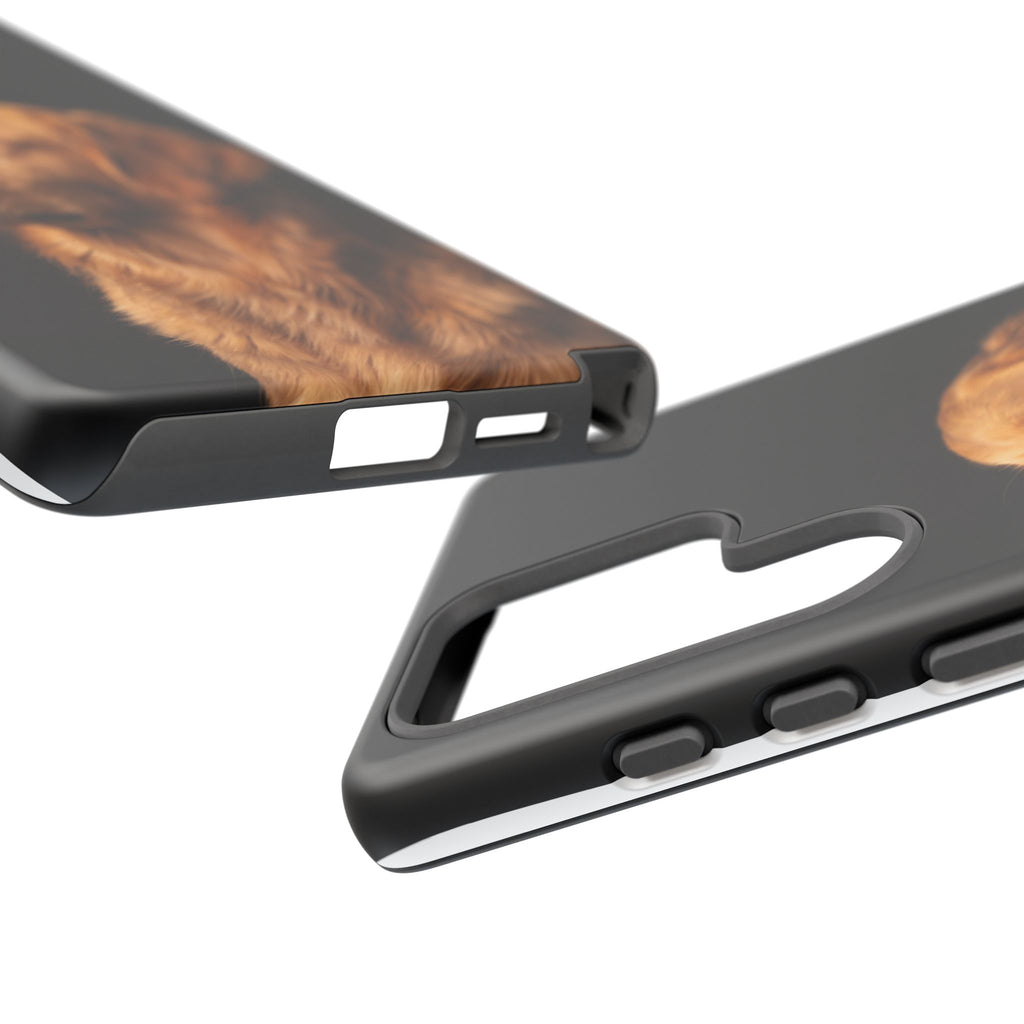 Golden Retriever Portrait Phone Case | Realistic Dog Photo on Black Background | iPhone & Samsung