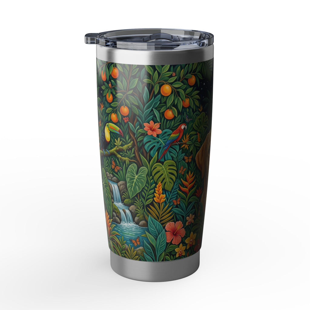 Labrador Tumbler | Enchanted Jungle Art — 20 oz Stainless Travel Mug