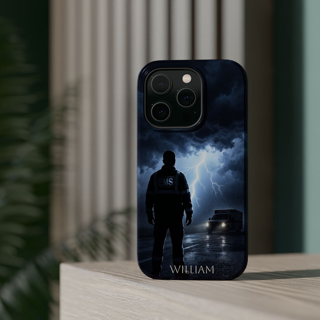 Personalized Lightning Storm EMS Phone Case — Wireless Charging Cover
