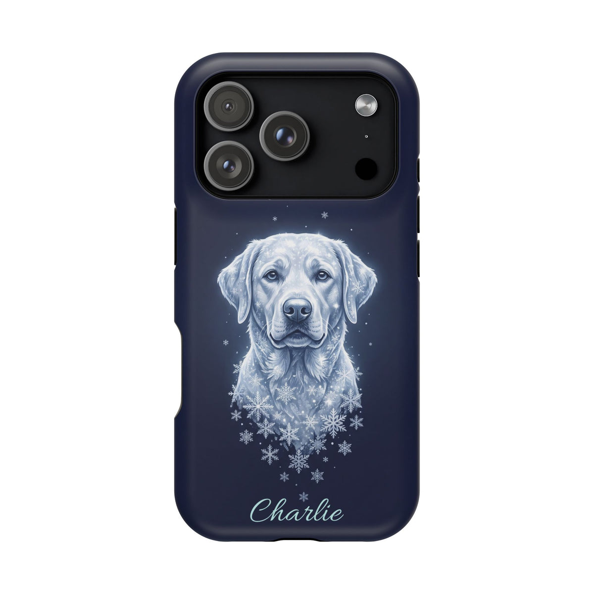Personalized Winter Snowflake Labrador Phone Case — Tough Magnetic Case with Wireless Charging