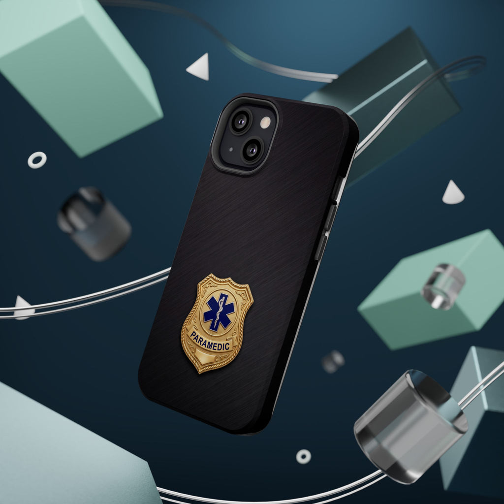 Gold Paramedic Badge Phone Case — Magnetic Wireless Charging Cover
