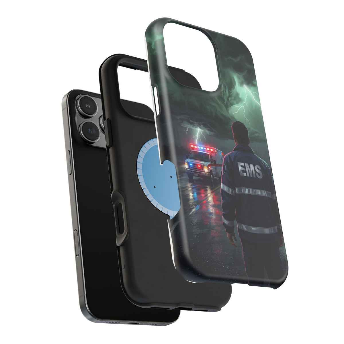 EMS Green Storm City Phone Case — Magnetic Wireless Charging Cover