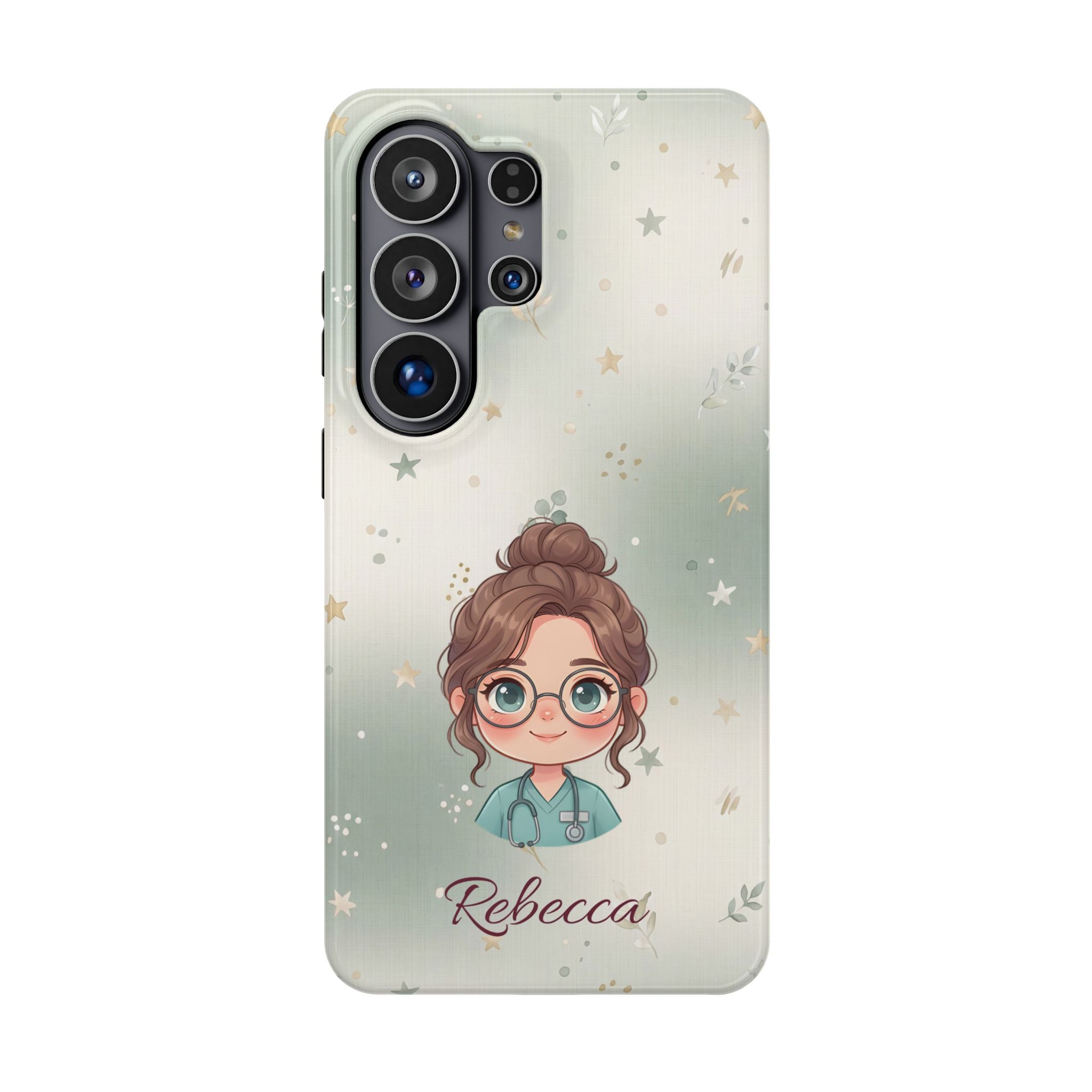Personalized Starry Nurse Phone Case — Wireless Charging Cover