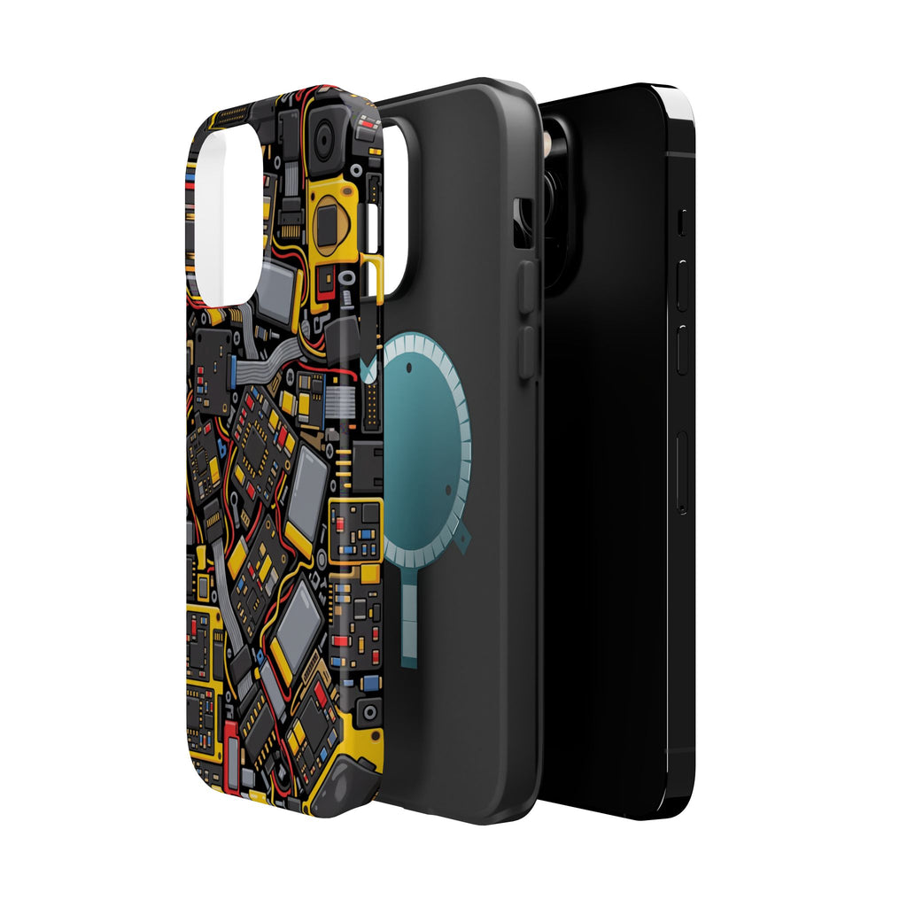 Voltage Board Phone Case — Yellow Circuit Wireless Charging Cover