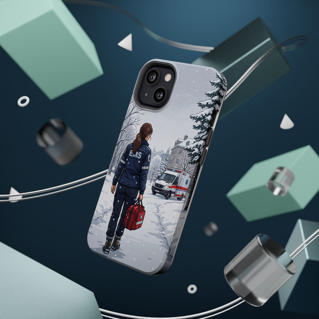 Paramedic/EMT Winter Phone Case — Magnetic Wireless Charging Cover
