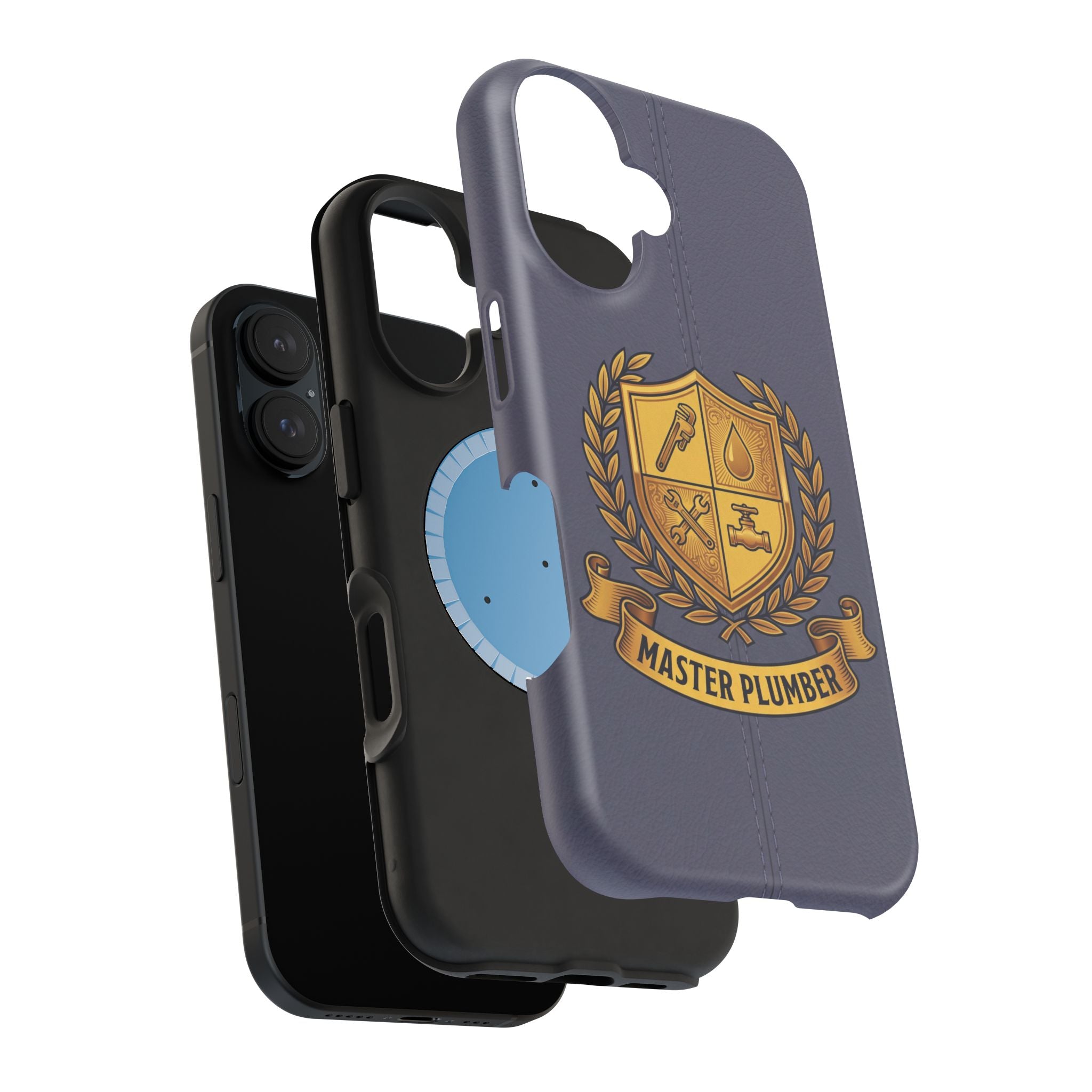 Master Plumber Crest Phone Case — Heraldic Shield Wireless Charging Cover