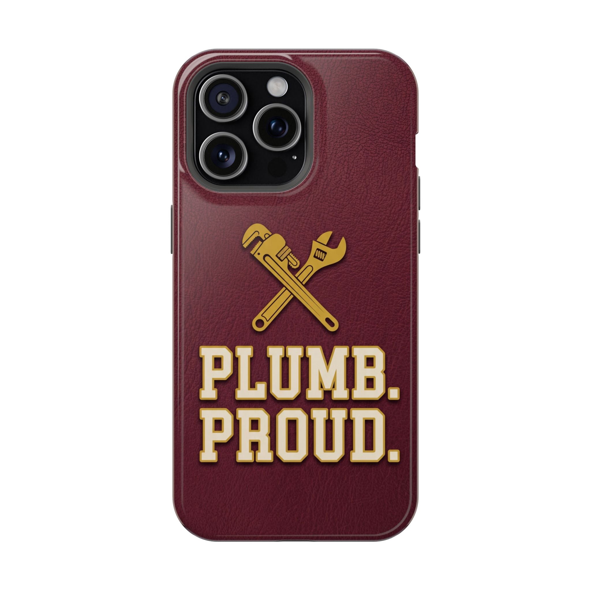 Plumb. Proud. Phone Case — Crossed Wrenches Wireless Charging Cover