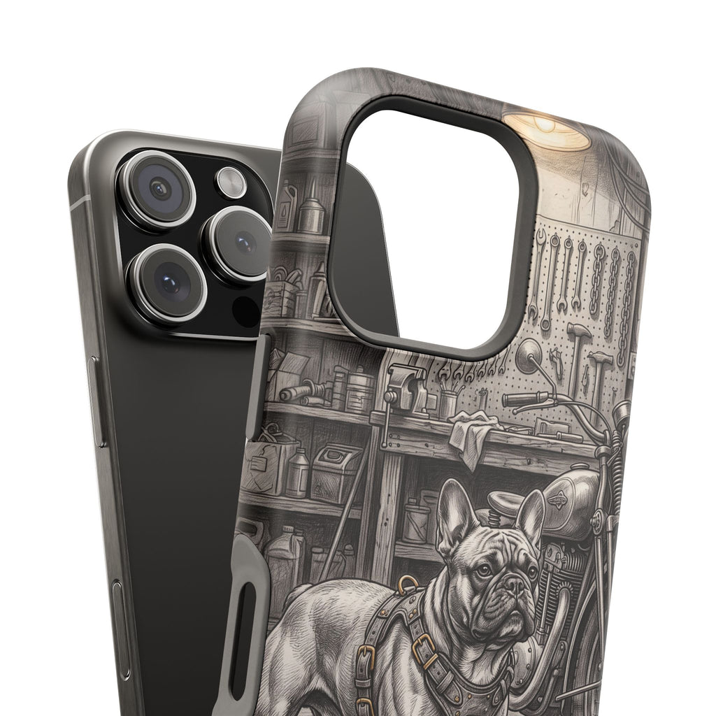 Personalized French Bulldog Vintage Street Phone Case — Wireless Charging Cover