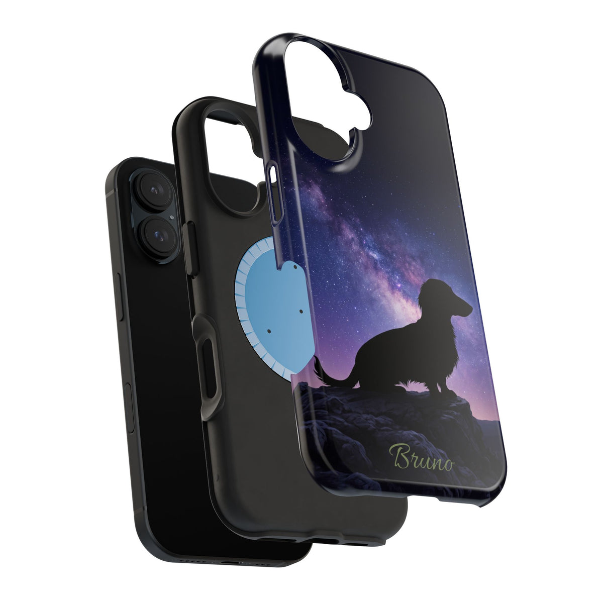 Personalized Dachshund Starry Night Phone Case — Wireless Charging Cover