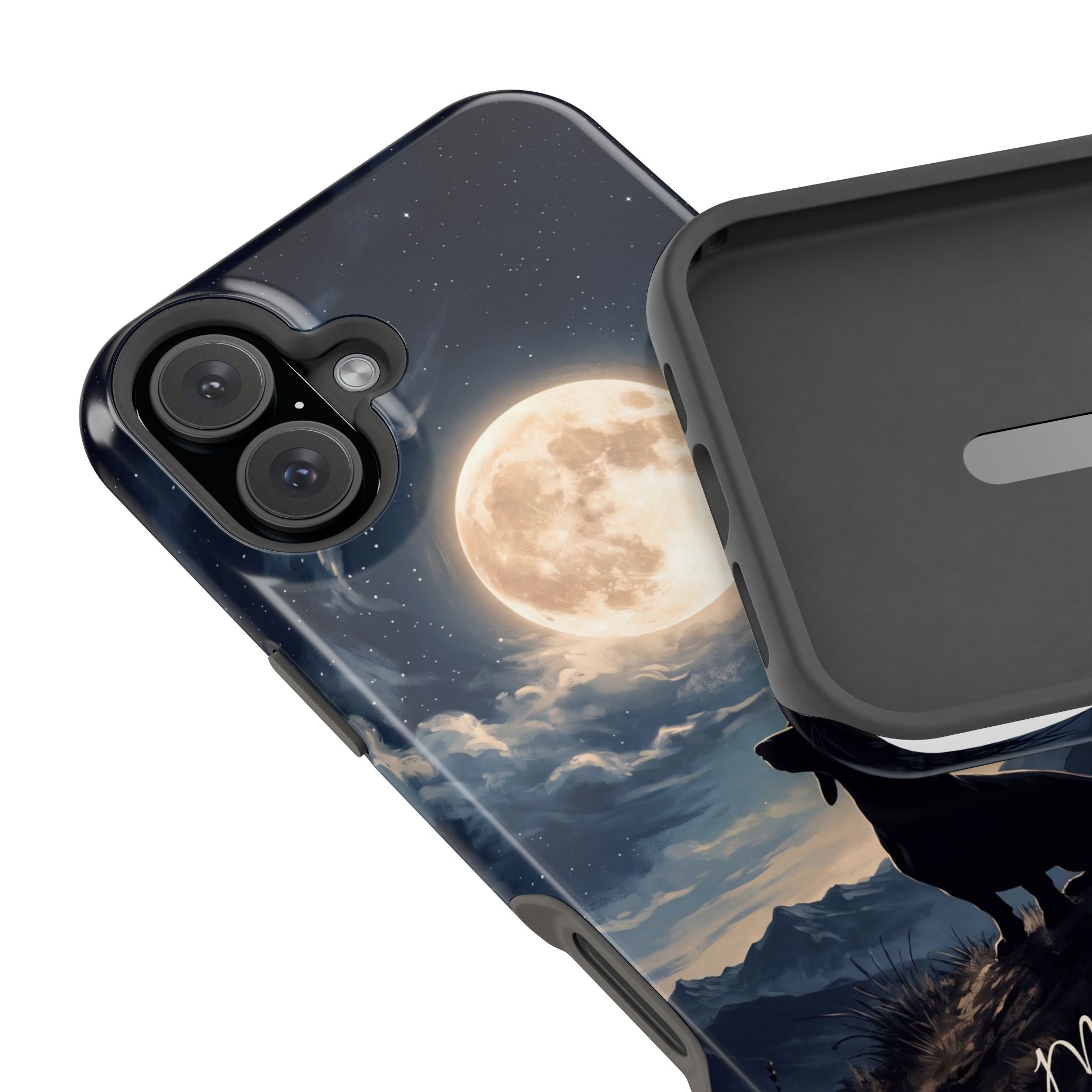 Personalized Dachshund Moonlight Phone Case — Wireless Charging Cover