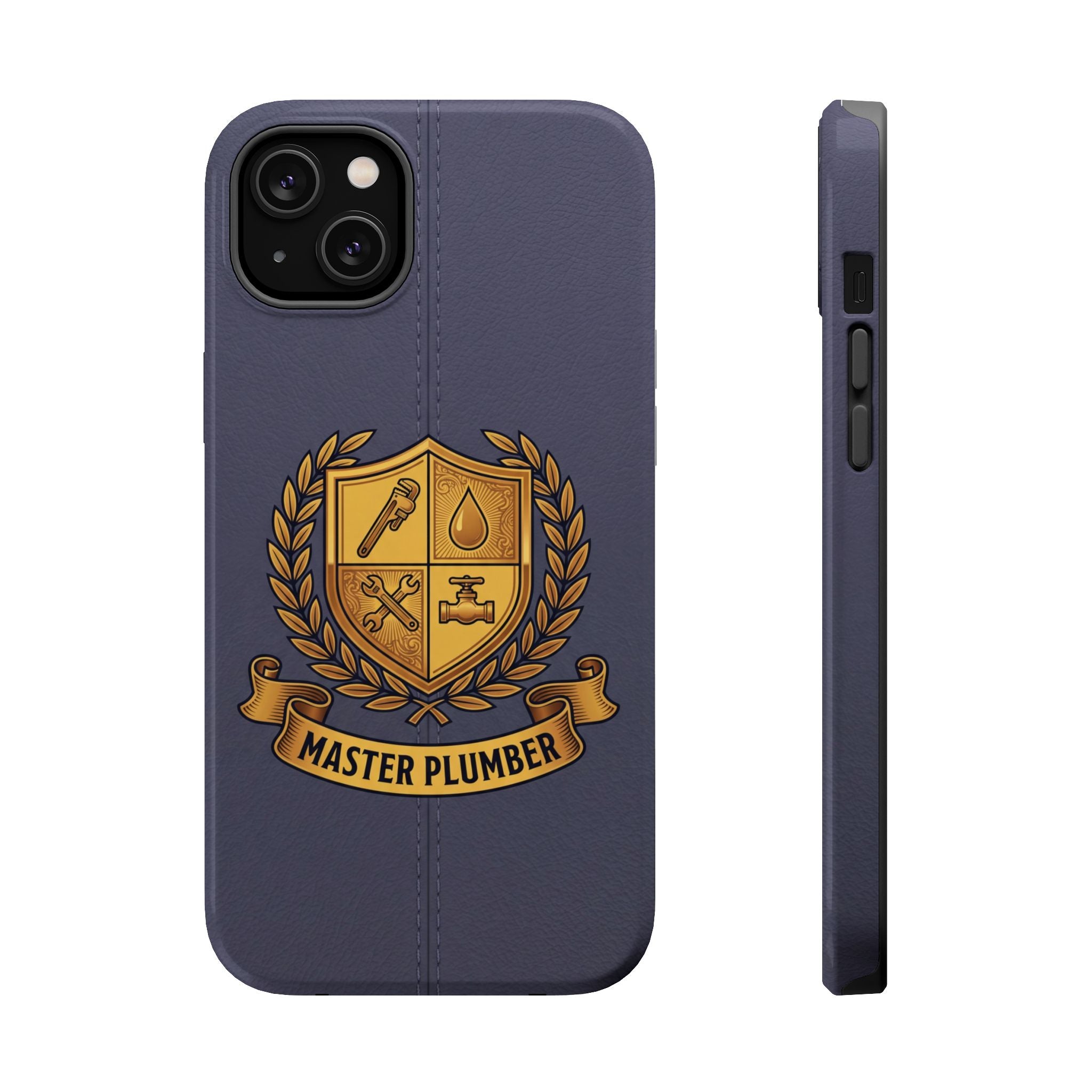 Master Plumber Crest Phone Case — Heraldic Shield Wireless Charging Cover