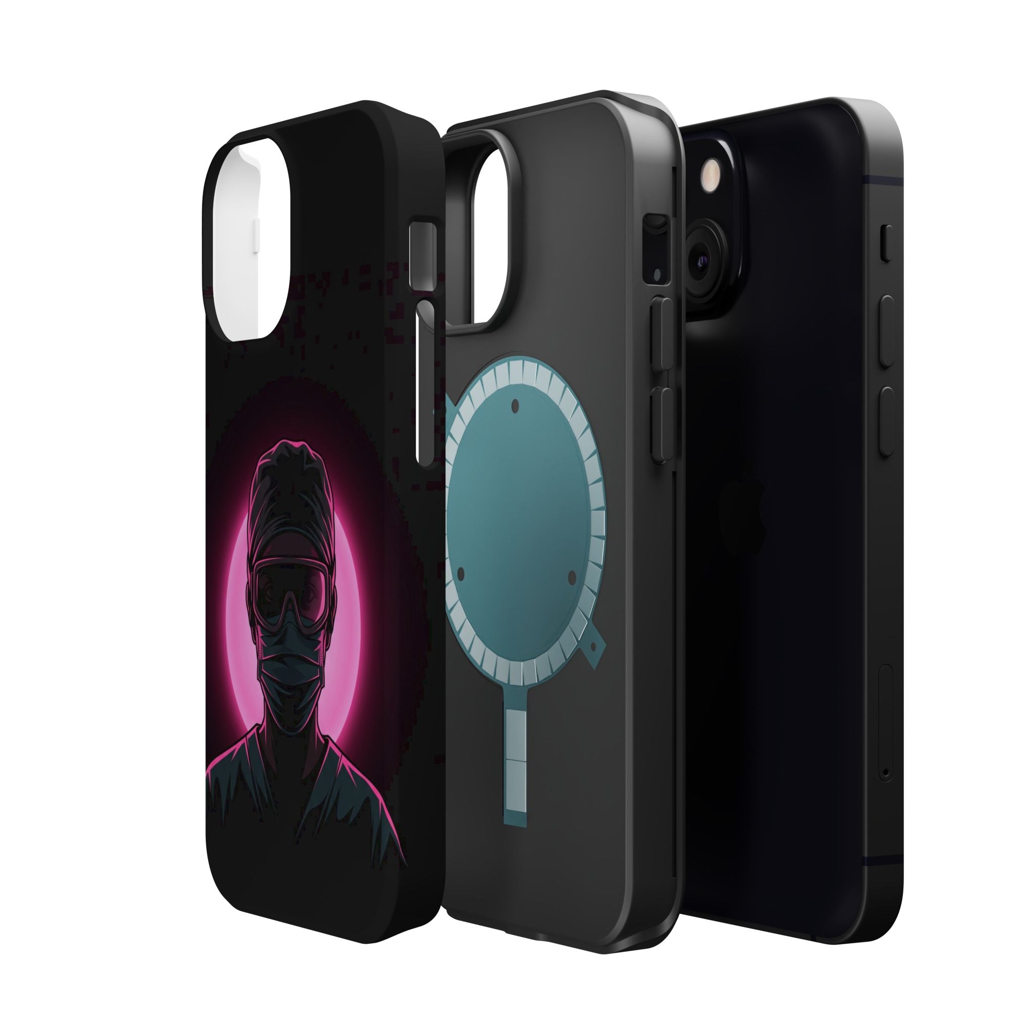 Nurse Portrait Phone Case — Navy Wireless Charging Cover