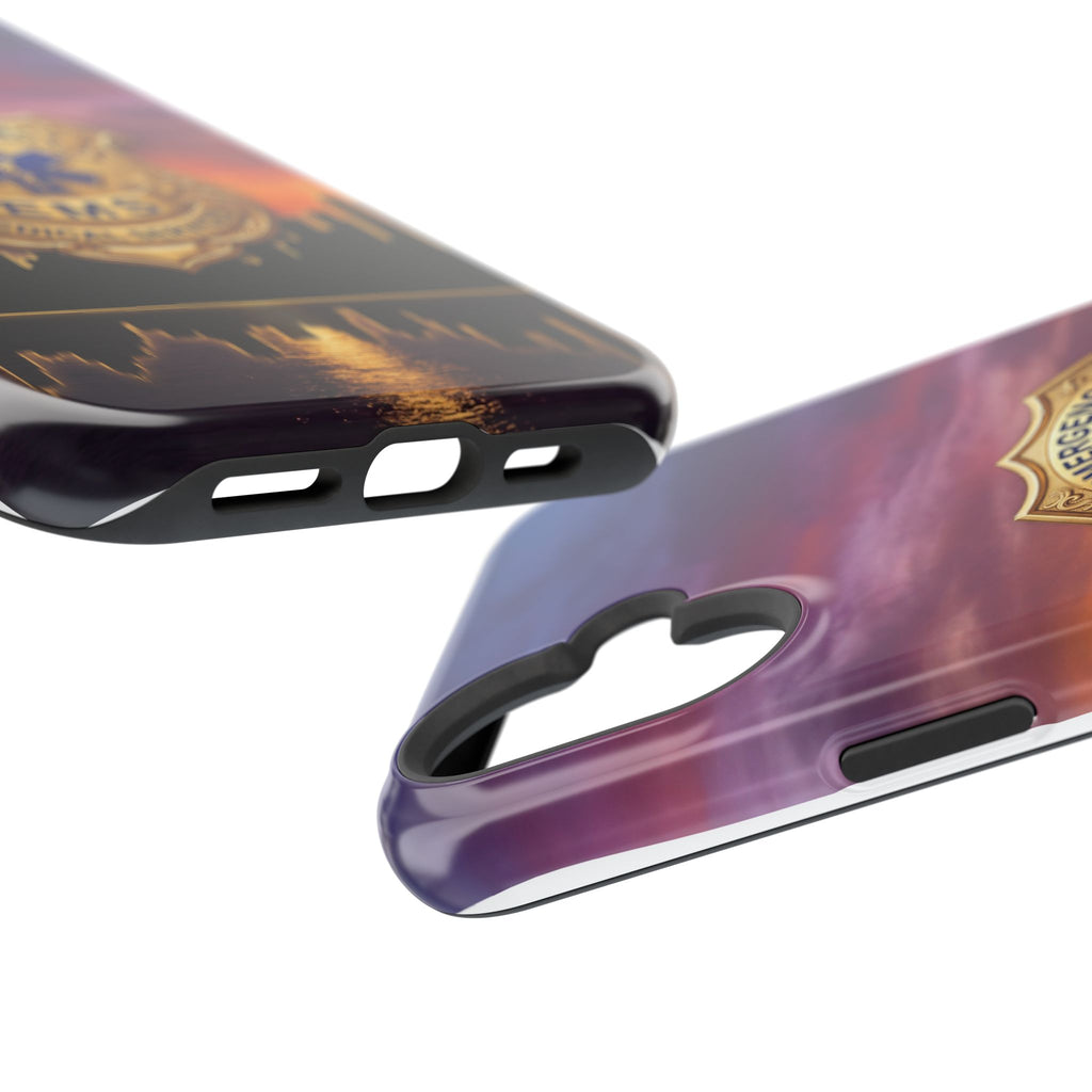 EMS Badge Sunset Skyline Phone Case — Magnetic Wireless Charging Cover