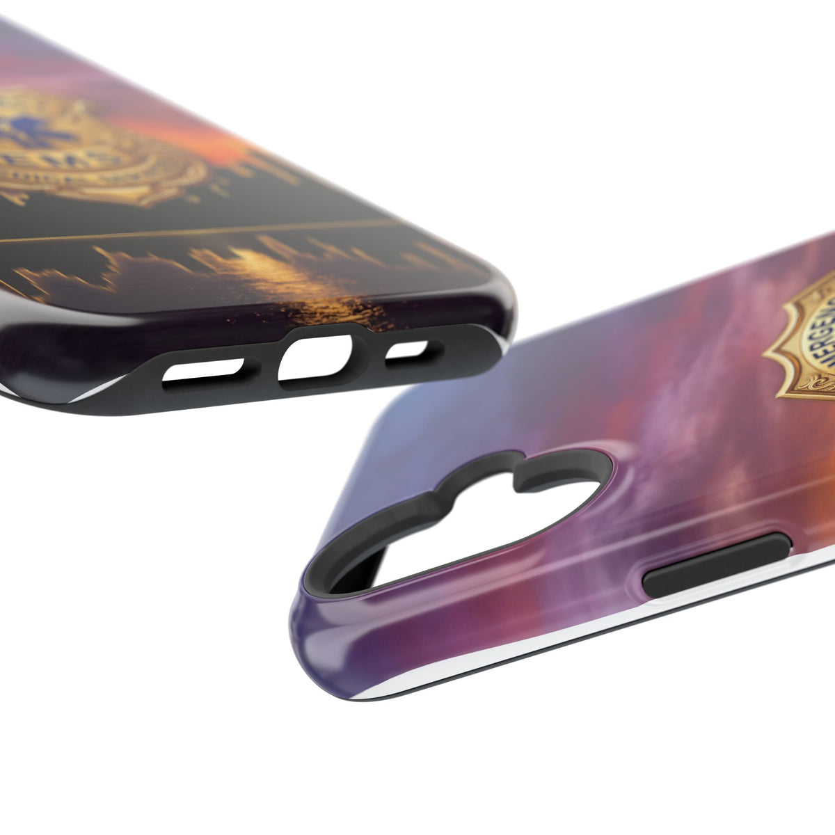 EMS Badge Sunset Skyline Phone Case — Magnetic Wireless Charging Cover