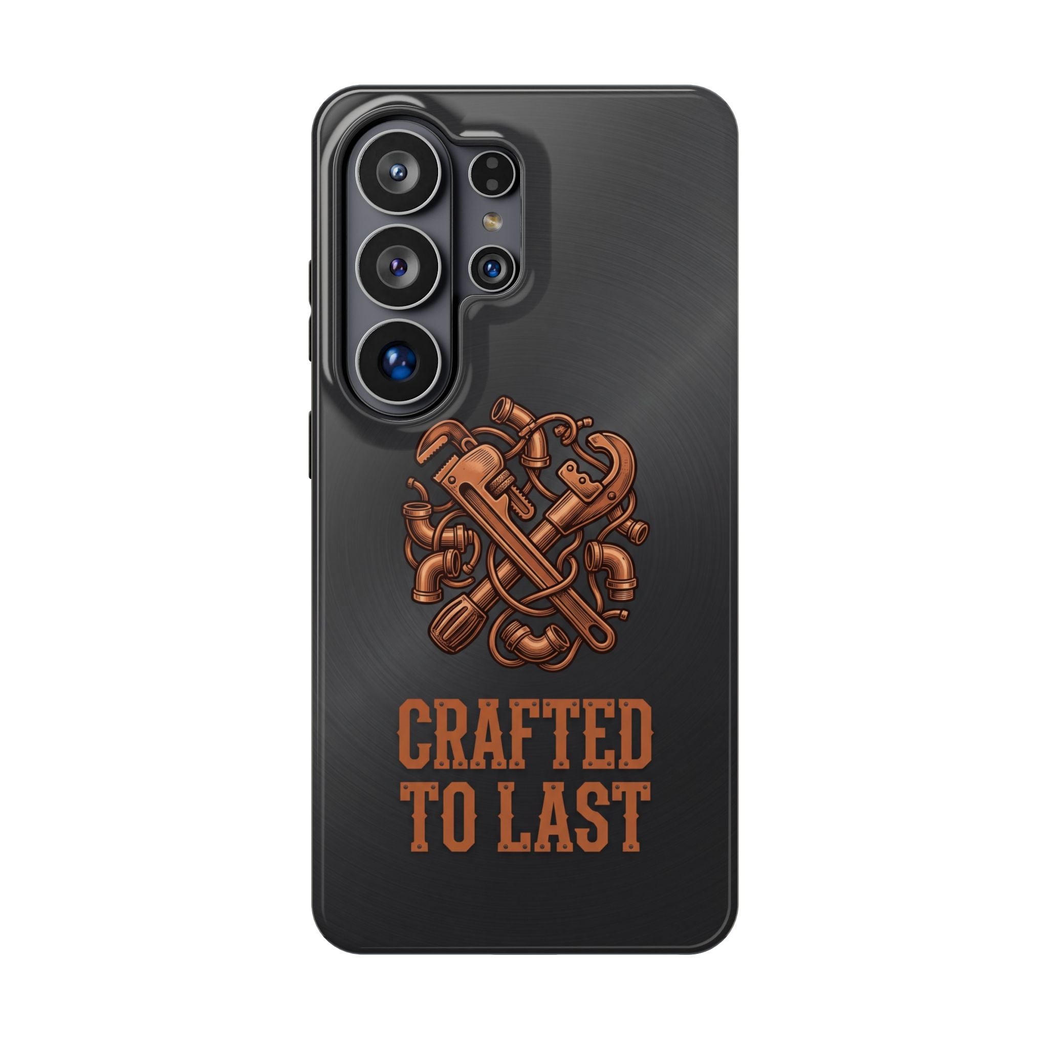 Crafted to Last Phone Case — Crossed Wrenches Wireless Charging Cover