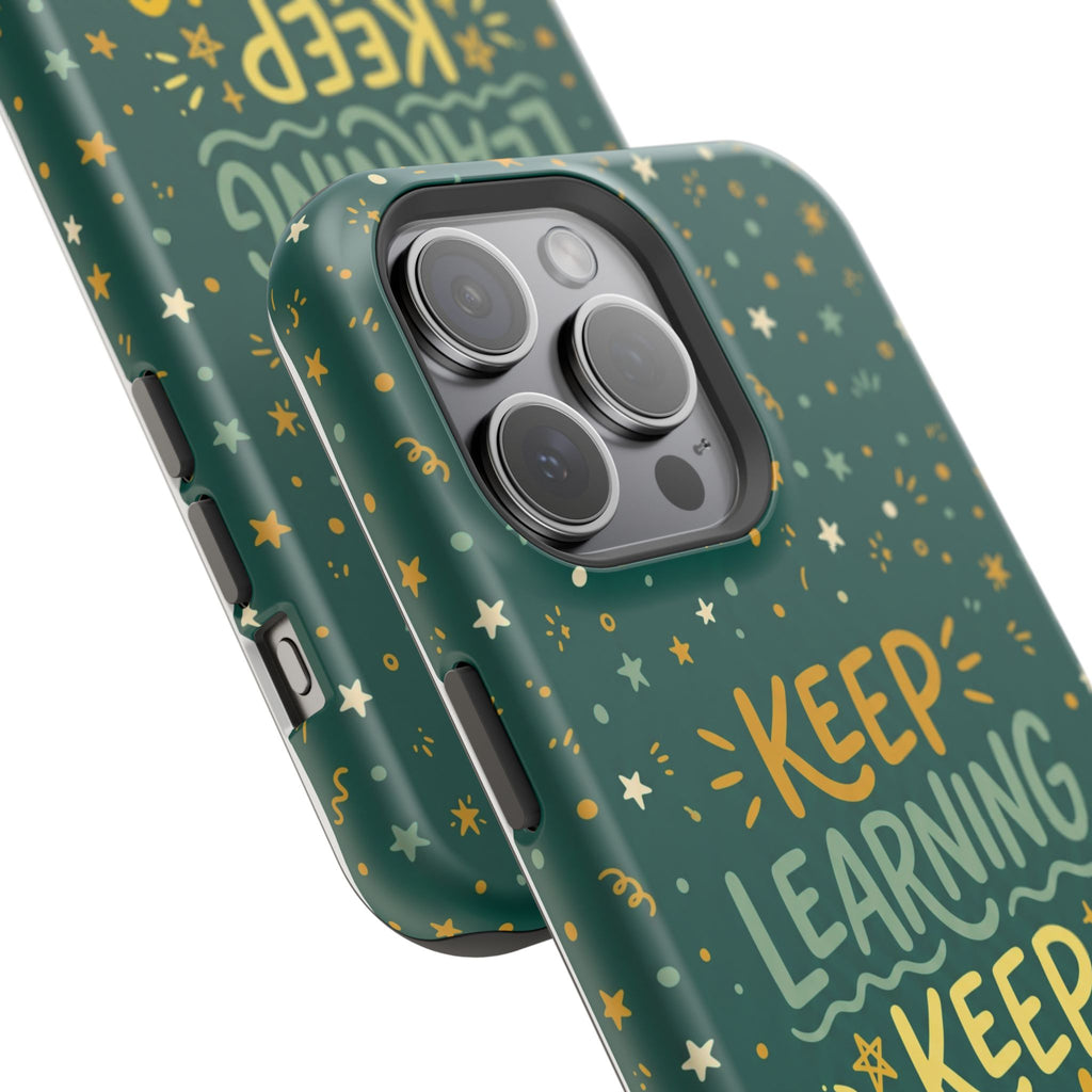 Keep Learning Keep Growing Teacher Phone Case — Wireless Charging Cover