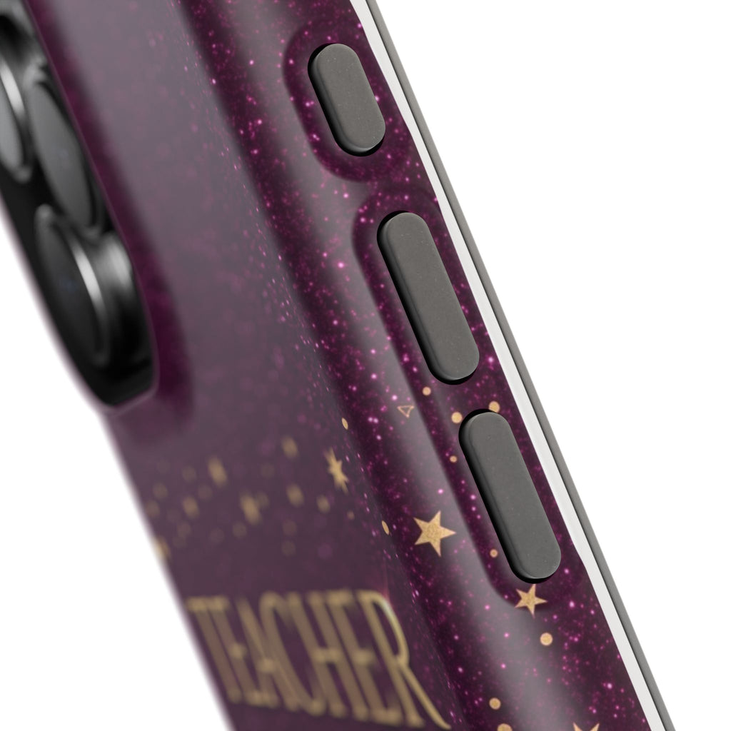 Teacher Life Glitter Butterfly Phone Case — Wireless Charging Cover