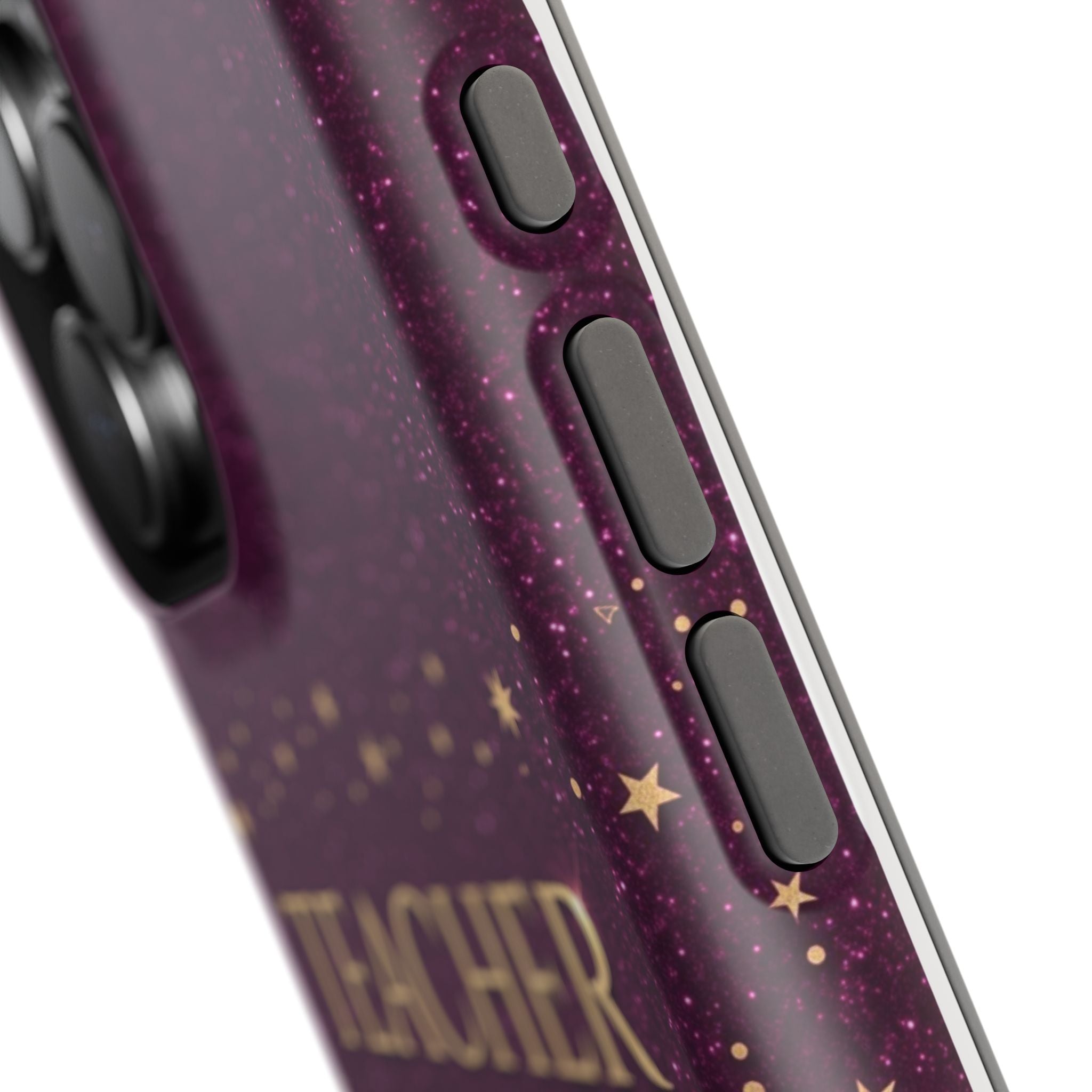 Teacher Life Glitter Butterfly Phone Case — Wireless Charging Cover