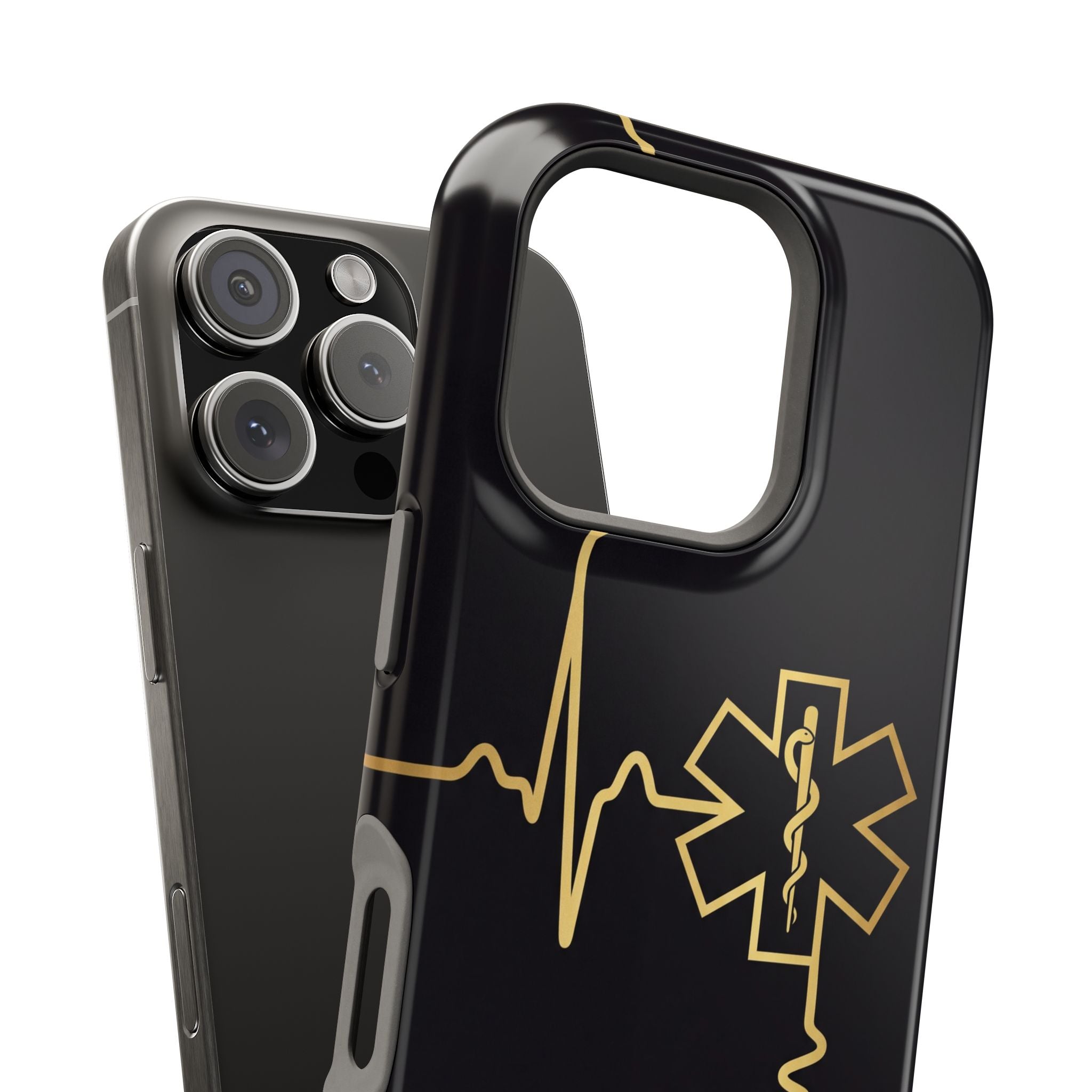 Paramedic/EMT Heartbeat Line Phone Case — Magnetic Wireless Charging Cover
