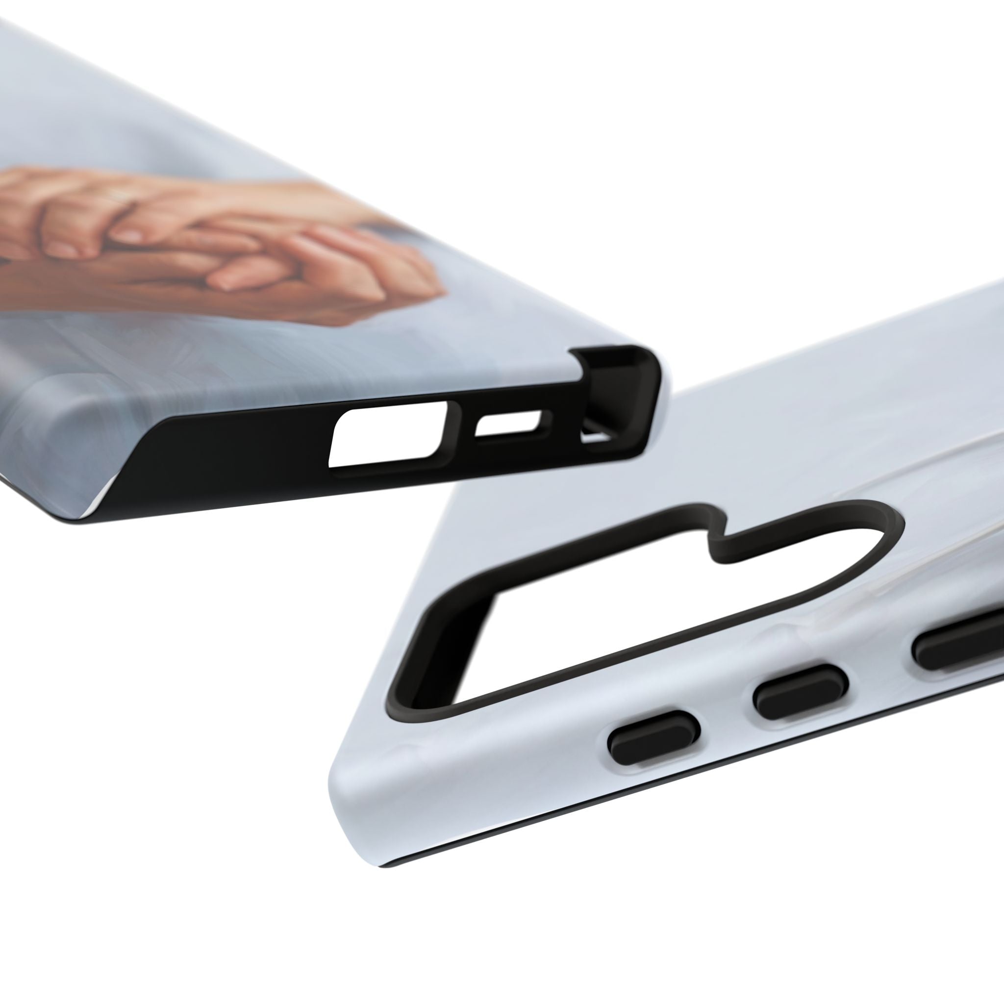 Nurse's Comforting Hands Phone Case | Caring Hands & Stethoscope Illustration | iPhone & Samsung