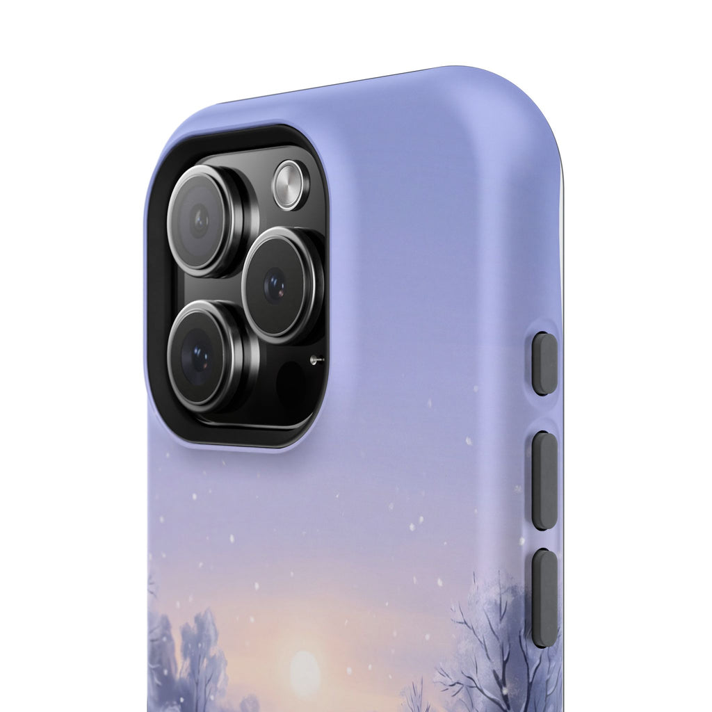 Personalized Dachshund Winter Snow Phone Case — Wireless Charging Cover