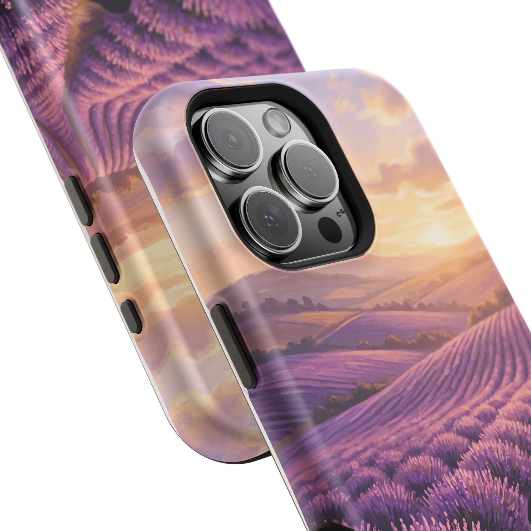 Personalized Dachshund Lavender Field Phone Case — Wireless Charging Cover