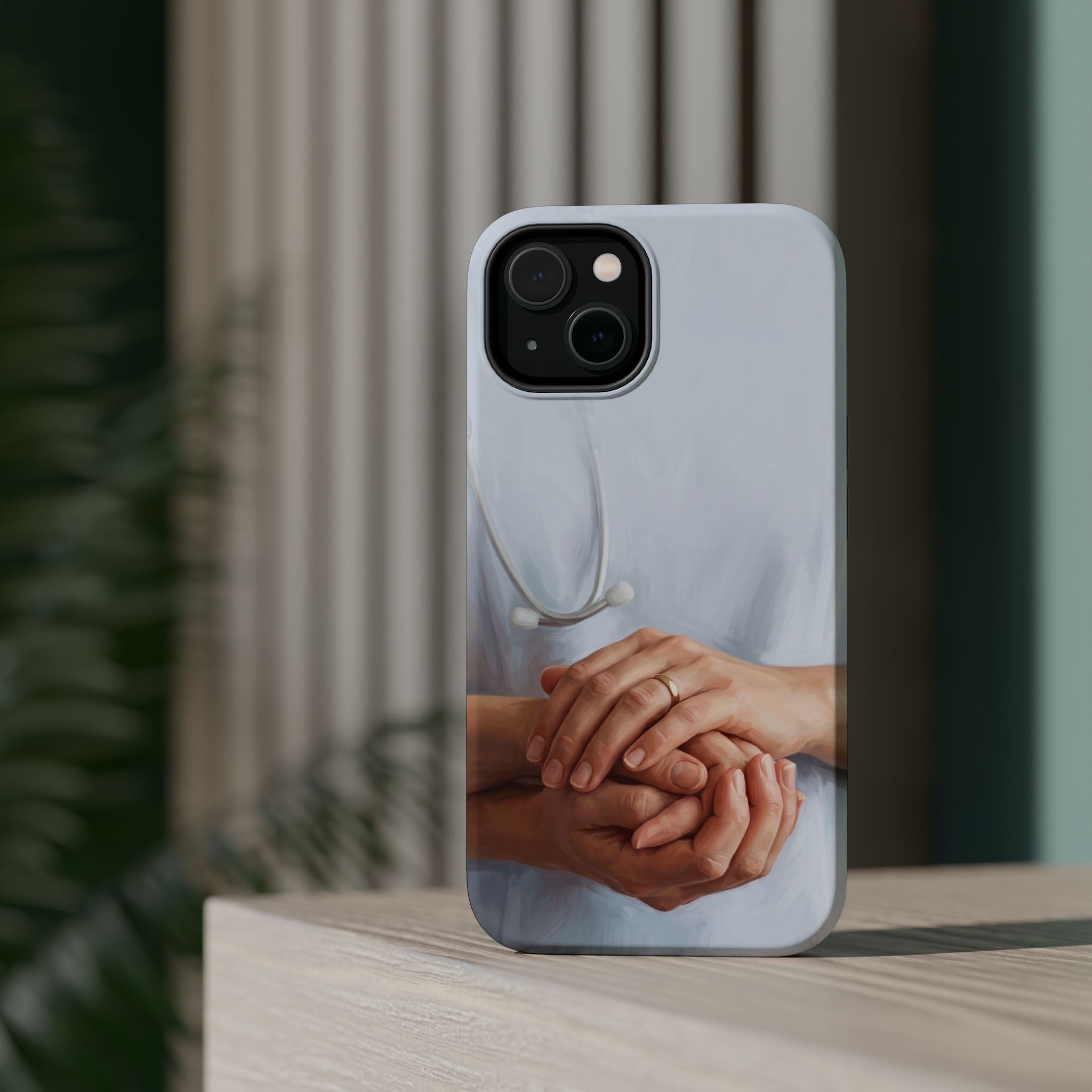 Impact-Resistant Phone Case — Caring Hands Wireless Charging Cover