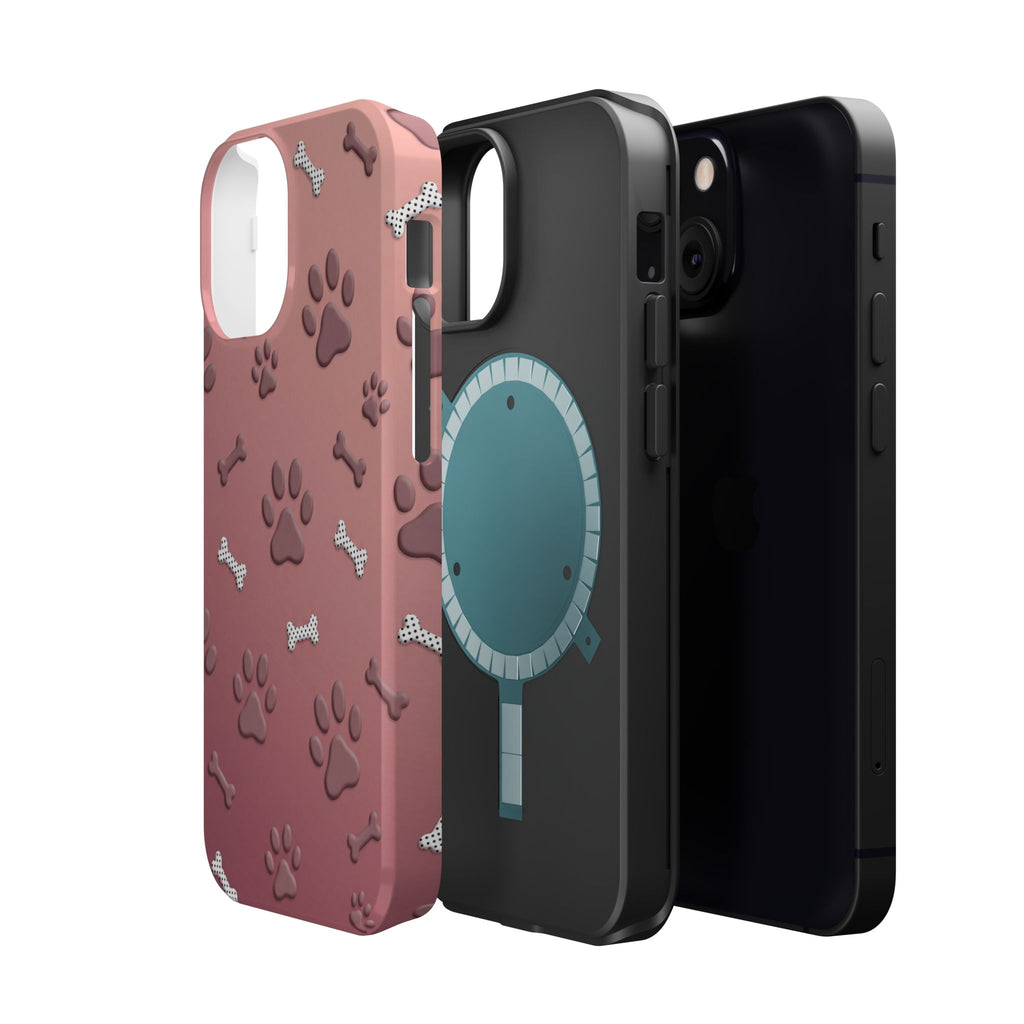 Paws & Bones Phone Case — Impact-Resistant Wireless Charging Cover
