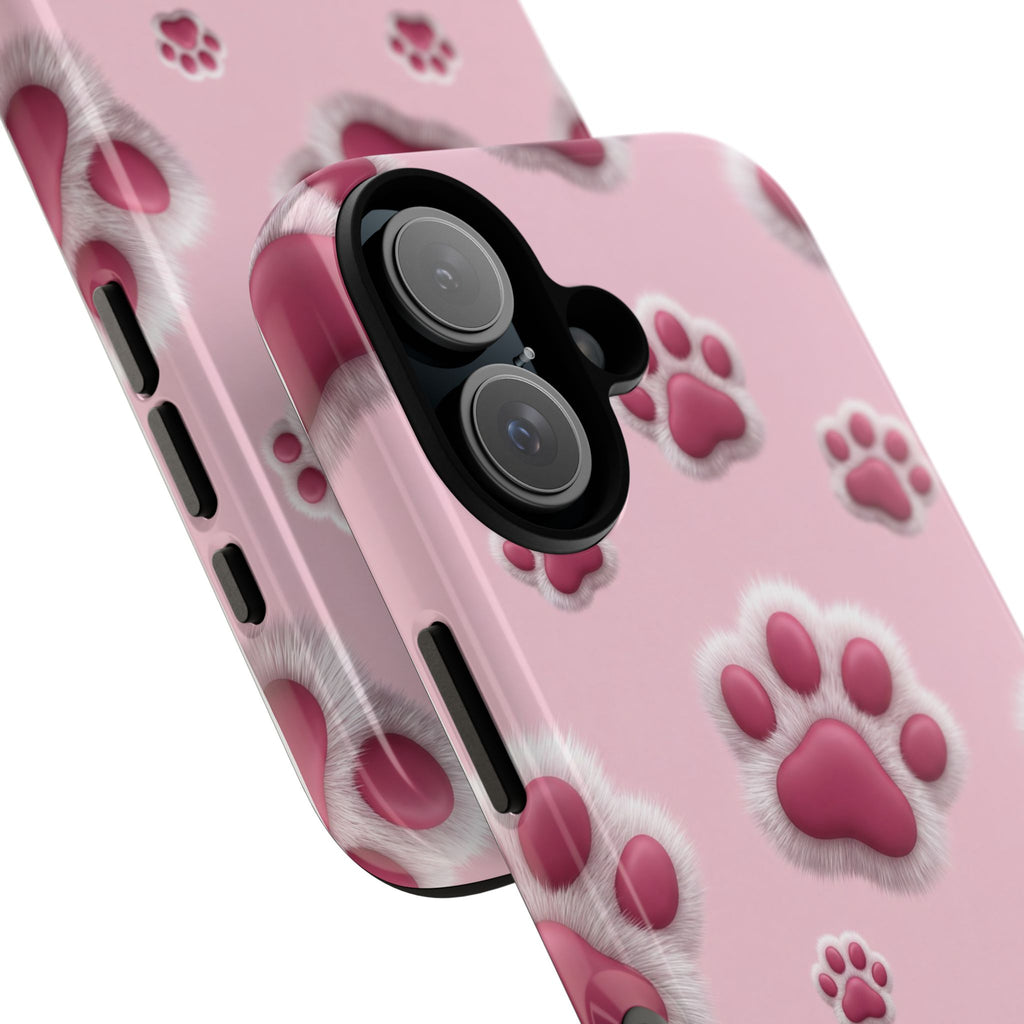 iphone & Samsung - Pink Paws Tough Phone Case — Cute Protective iPhone Cover