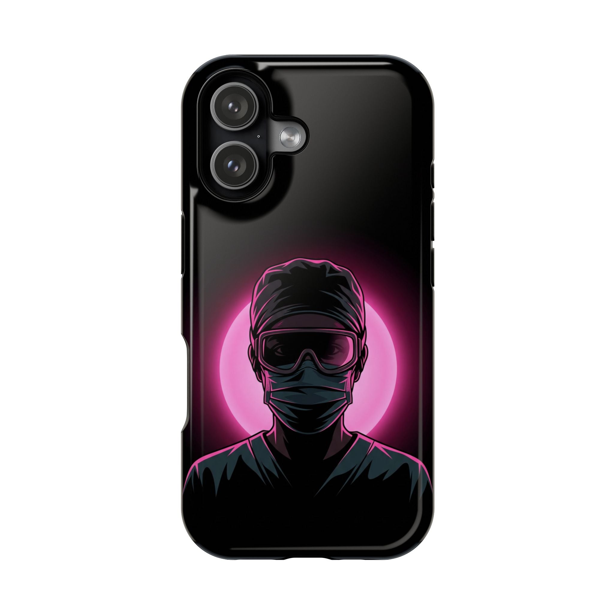 Nurse Portrait Phone Case — Navy Wireless Charging Cover