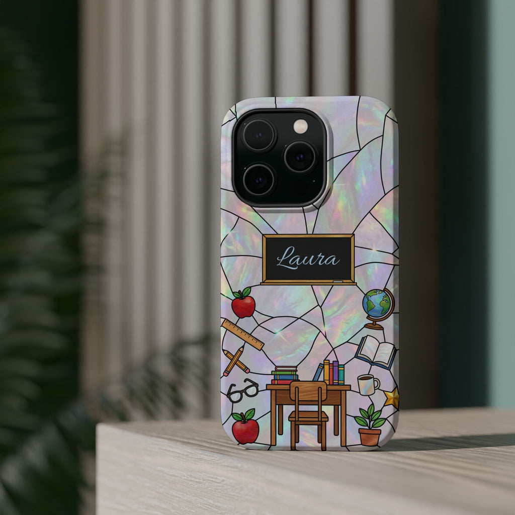 Personalized Teacher Phone Case — Impact-Resistant Wireless Charging Cover