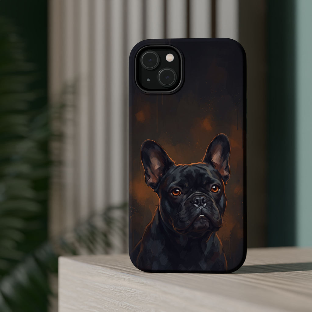 French Bulldog Portrait Phone Case — Impact-Resistant Wireless Charging Cover