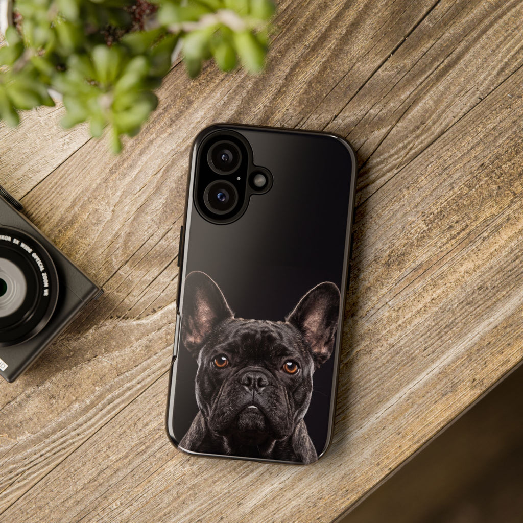 Front-Facing French Bulldog Phone Case | Dramatic Black Studio Portrait | Samsung & iPhone